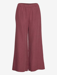 Residus - Rain Sashiko Pants - wide leg trousers - copper red - 0