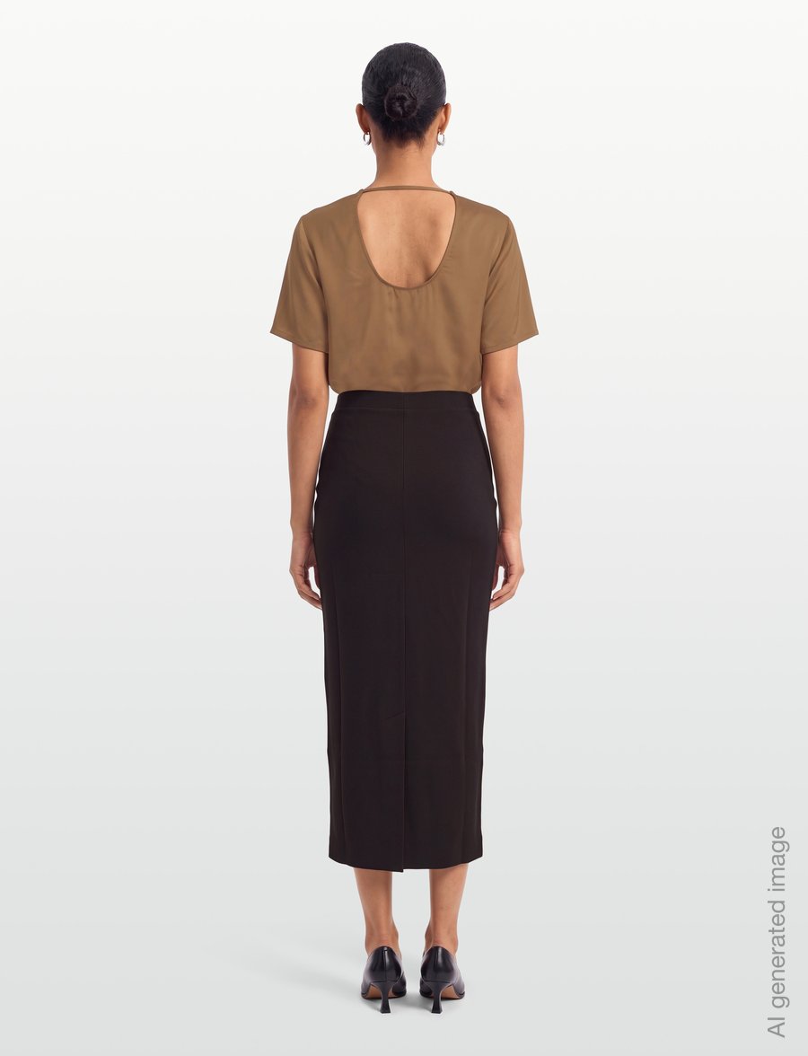 Residus - LALA SKIRT - midi röcke - ganache - 4