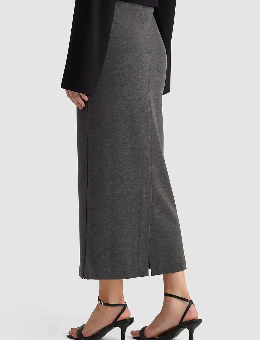 Residus - LALA SKIRT - midi skirts - graphite melange - 3