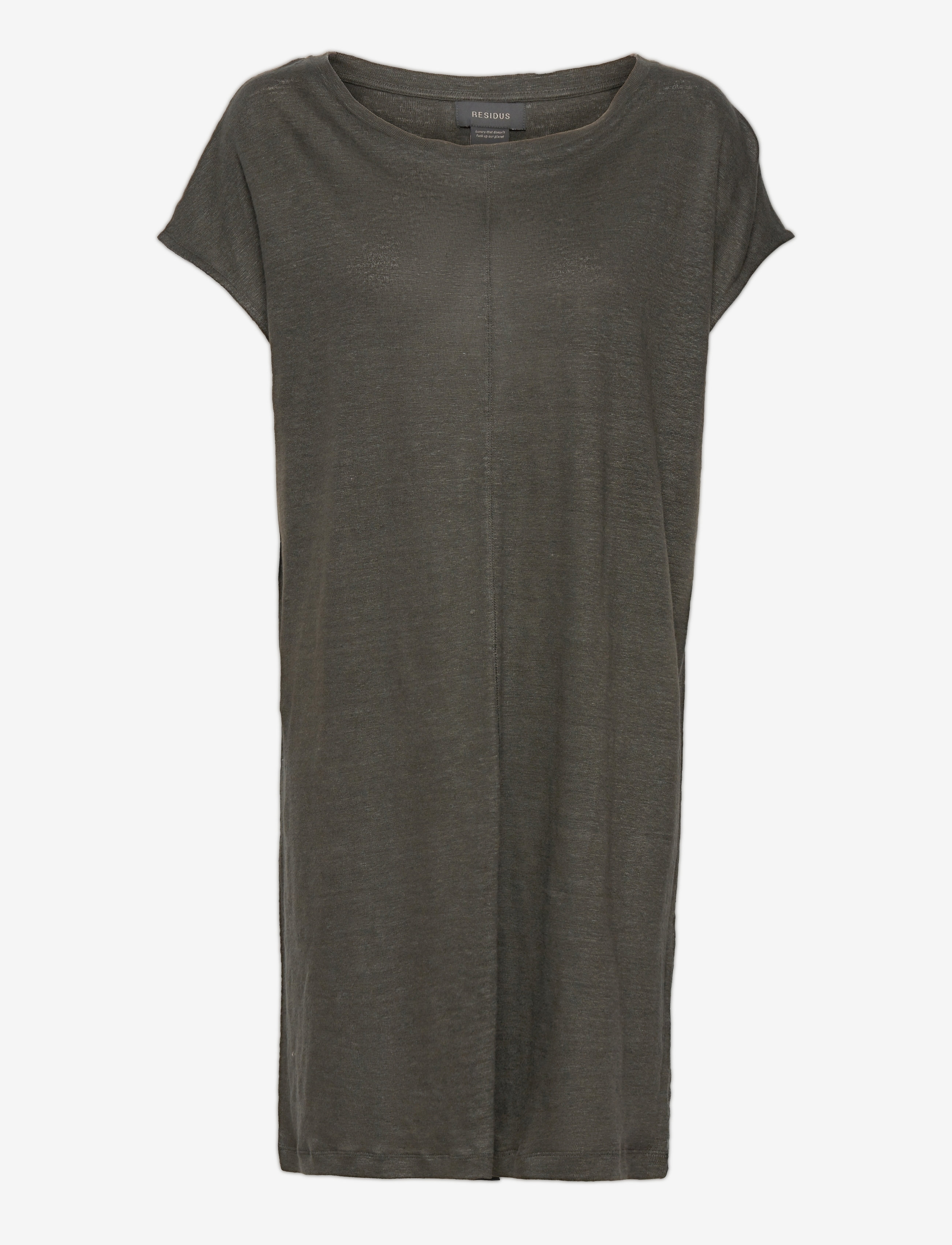 Residus - Winnie Linen Dress - ink green - 0