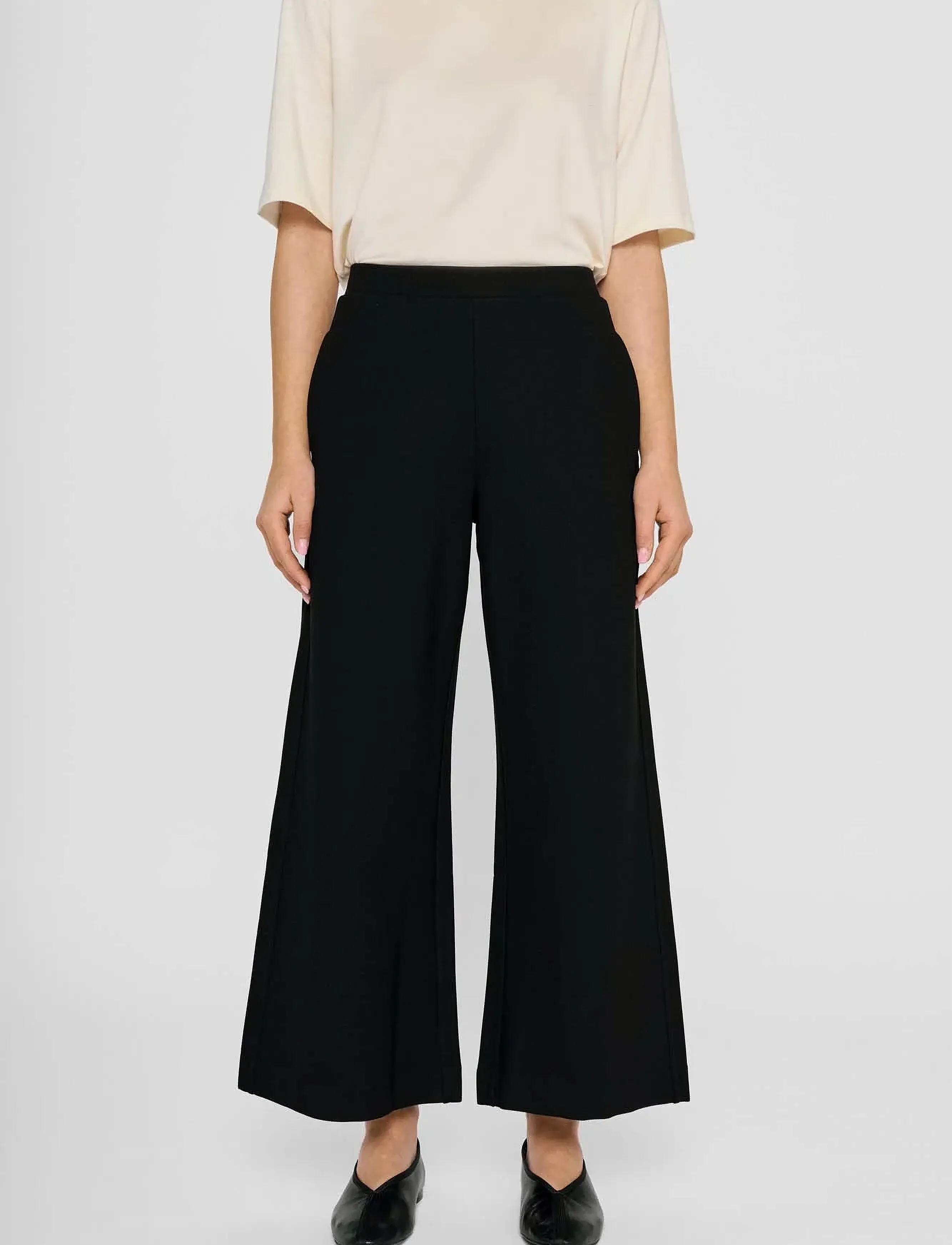 Residus Lottie Wide Pants, Kvinder, Vide Bukser, Sort, Str: S