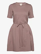 OFELIA ORGANIC COTTON DRESS - DEEP TAUPE