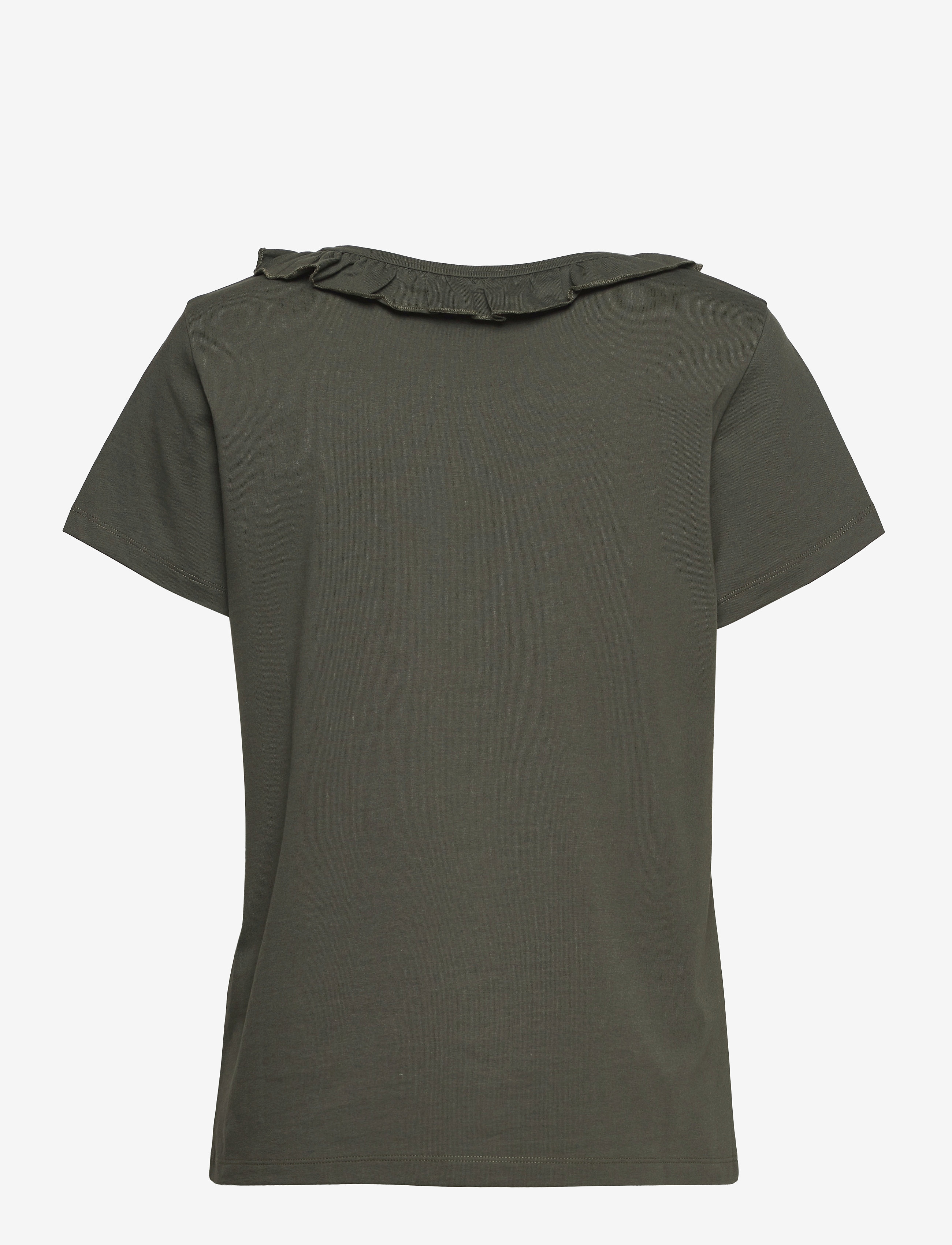 Residus - Ebony Organic Cotton Ruffle Top - ink green - 2