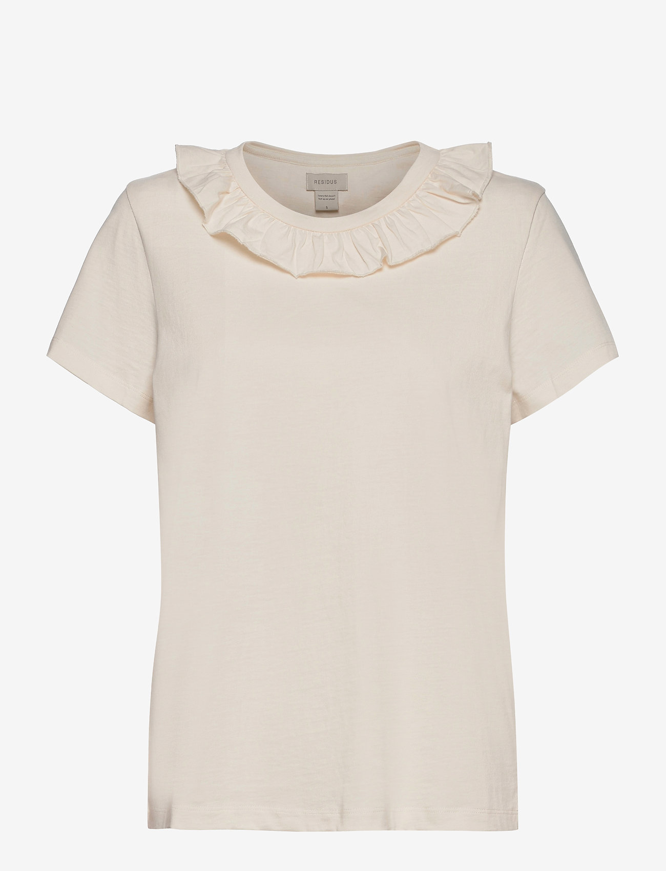 Residus - Ebony Organic Cotton Ruffle Top - shell - 0