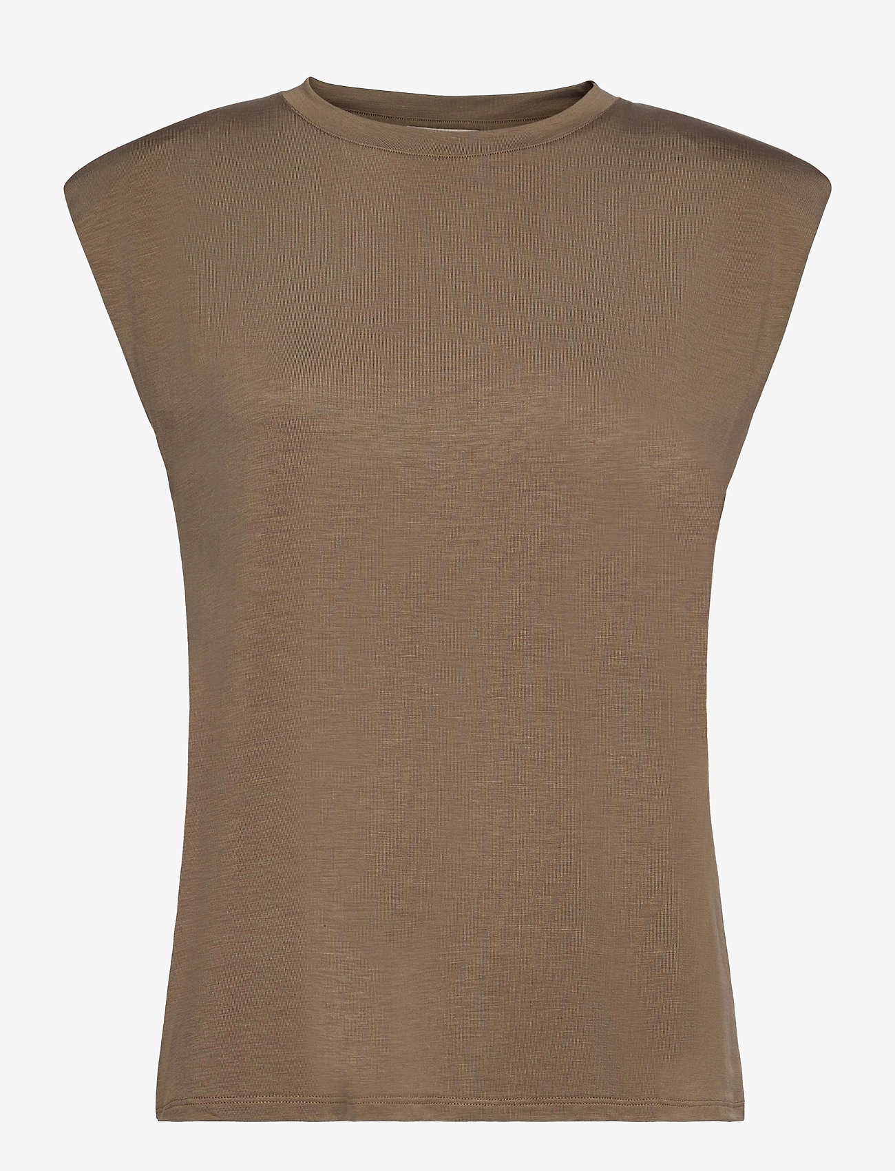 Residus - Tone Tencel Shoulder Pad Top - mole - 0