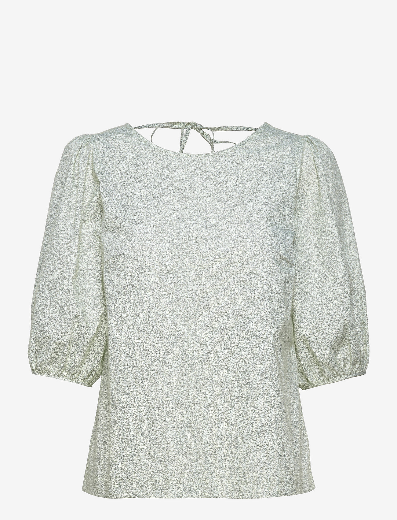 Residus - Bibi Cotton Blouse - blouses korte mouwen - sage - 0