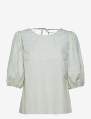 Residus - Bibi Cotton Blouse - blouses korte mouwen - sage - 0
