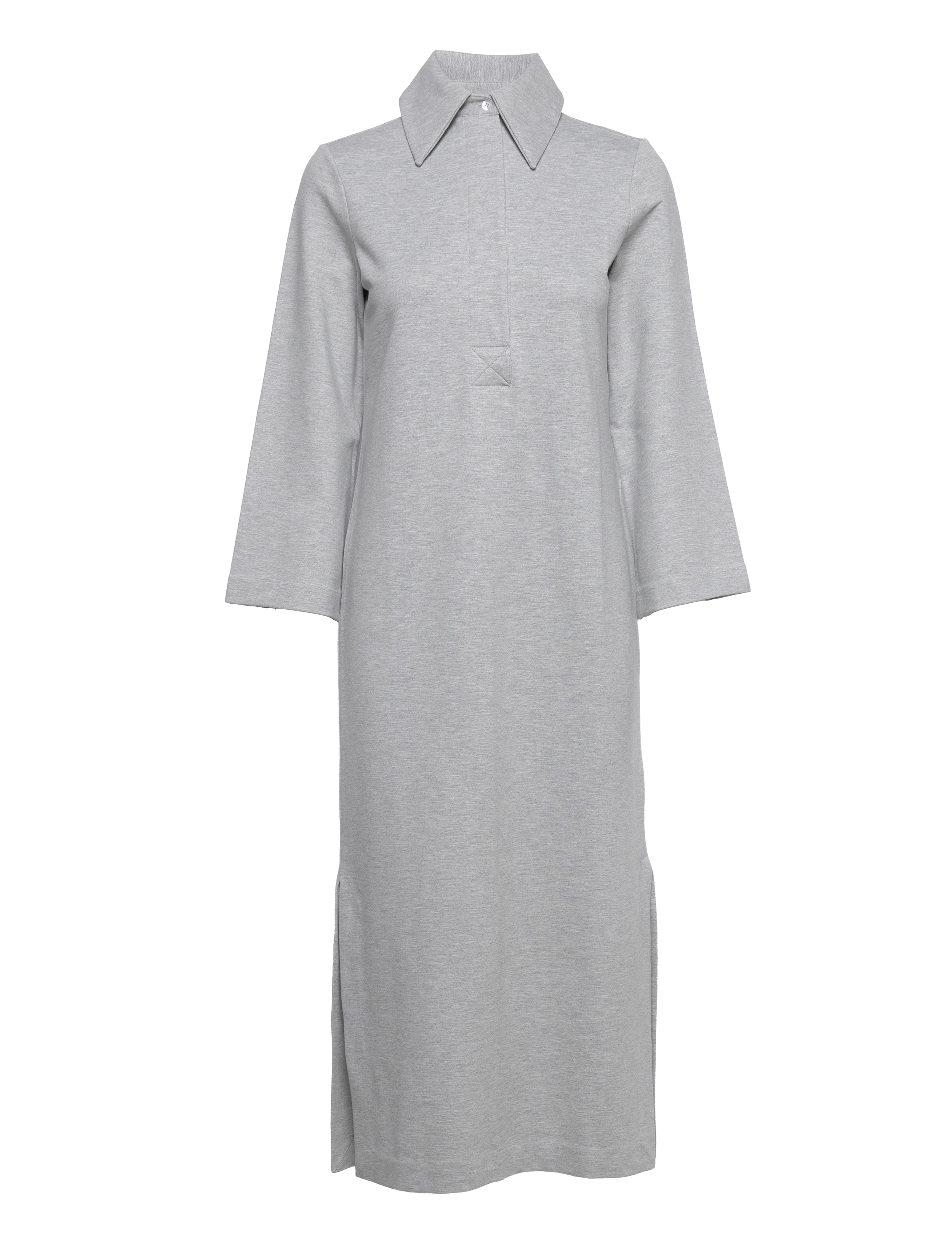 Emiko Collar Dress - GREY MELANGE