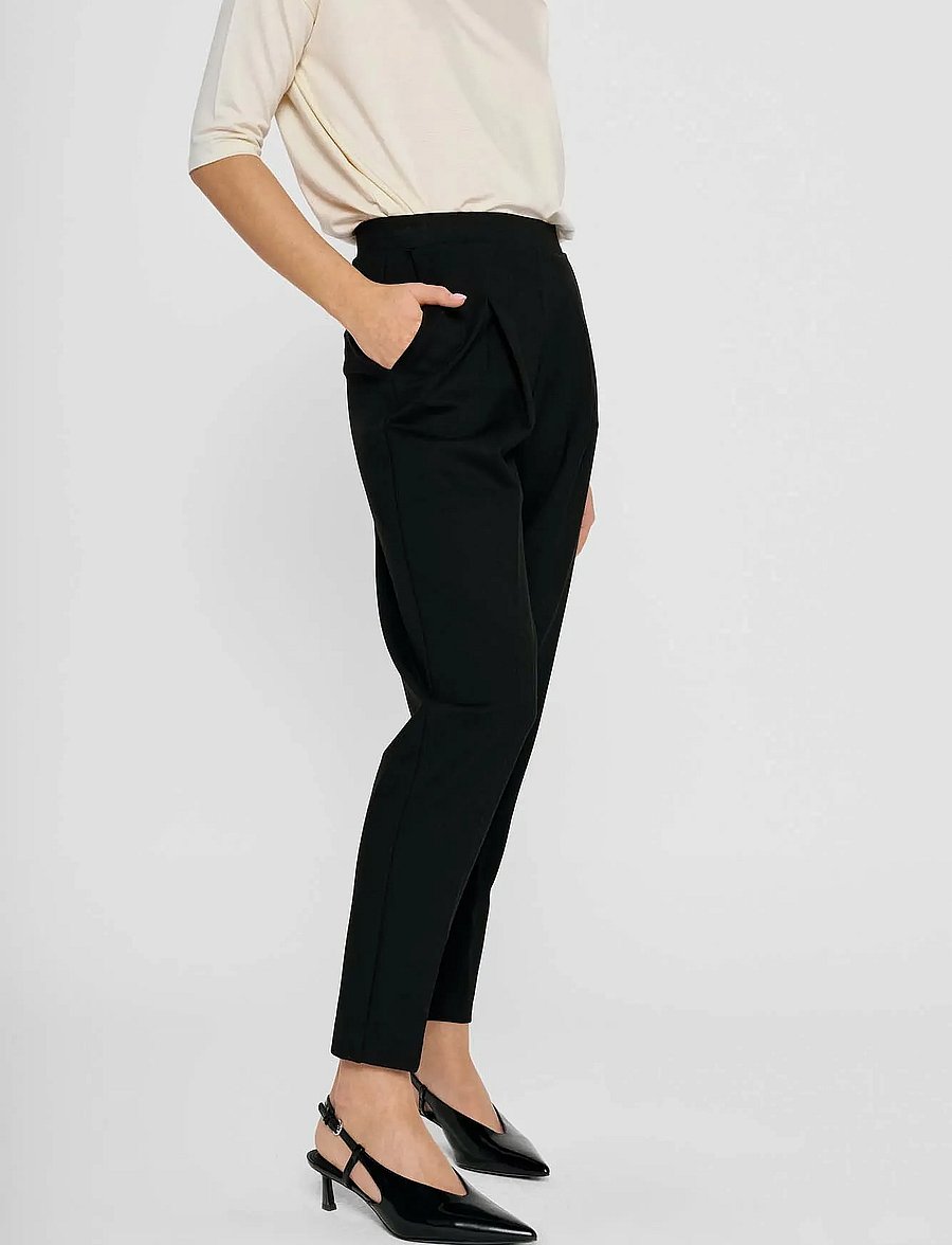 Residus - LEE PLEAT PANT - straight leg trousers - black - 3