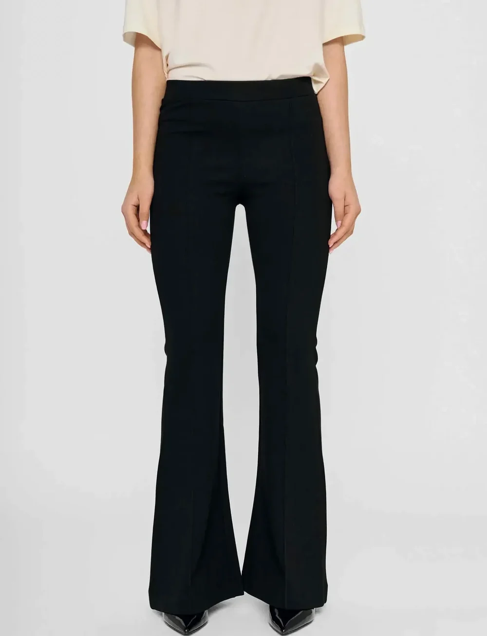 Residus - LINDY PANTS - schlaghose - black - 0