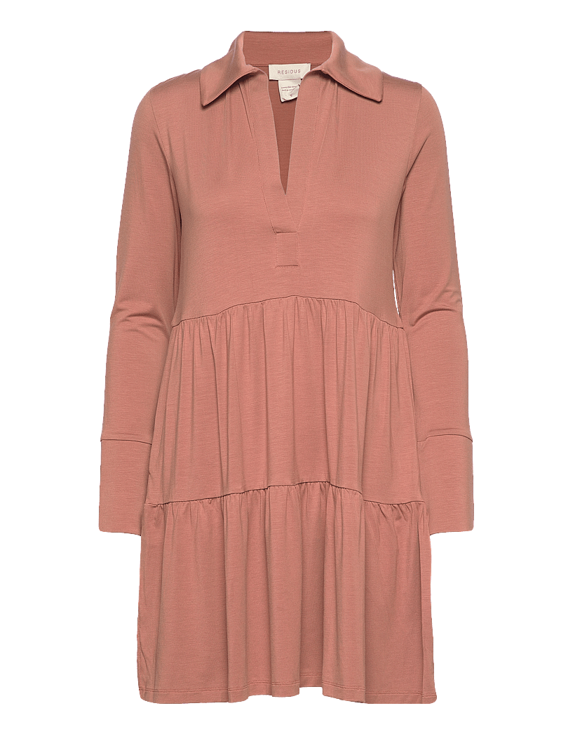 Residus - Toto Collar Dress - skjortekjoler - russet - 0
