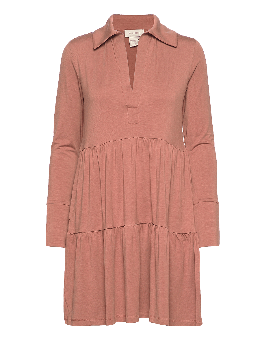 Residus - Toto Collar Dress - skjortekjoler - russet - 0