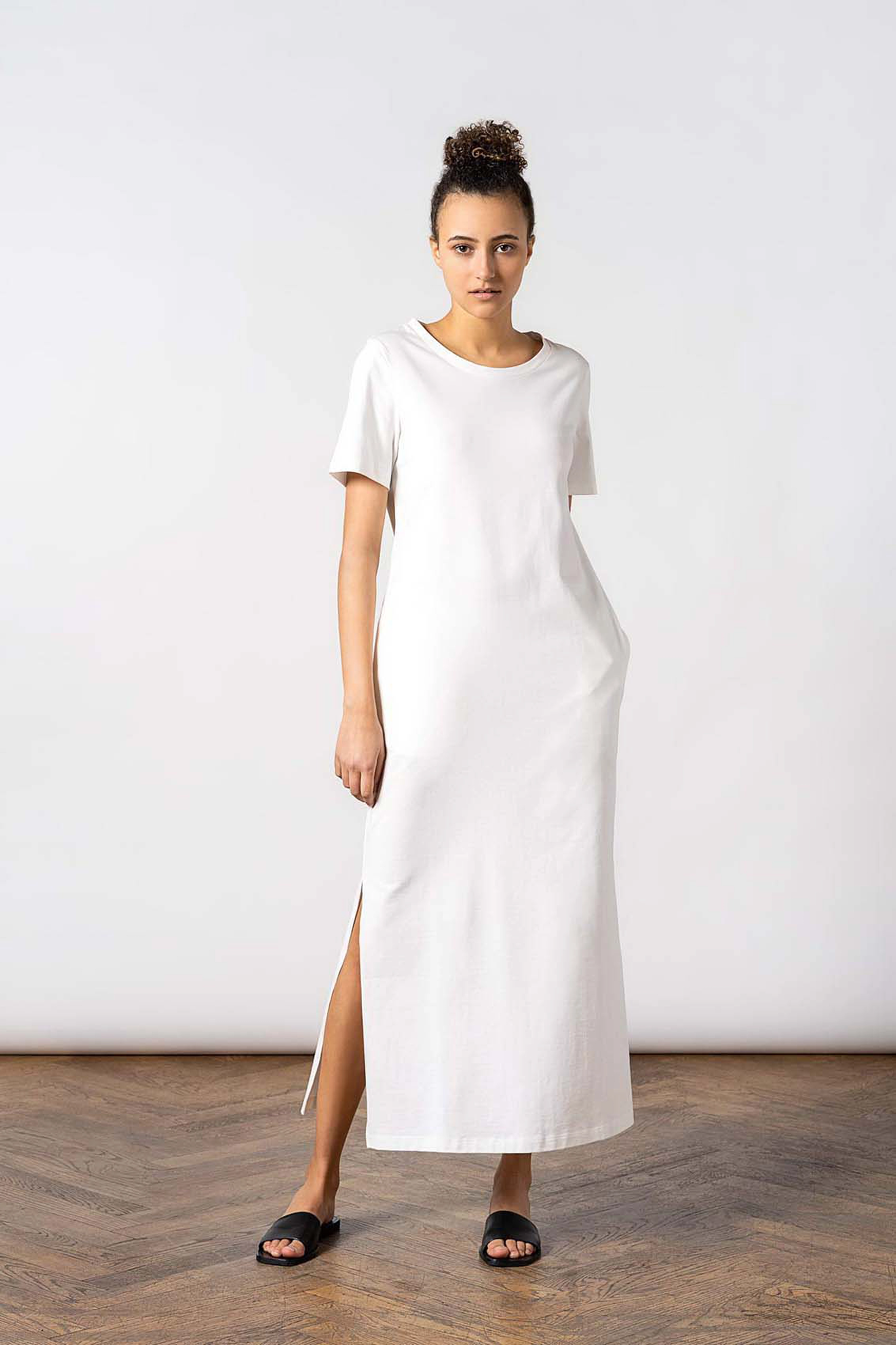 Residus - ORIKA MAXI TEE DRESS - cloud white - 4