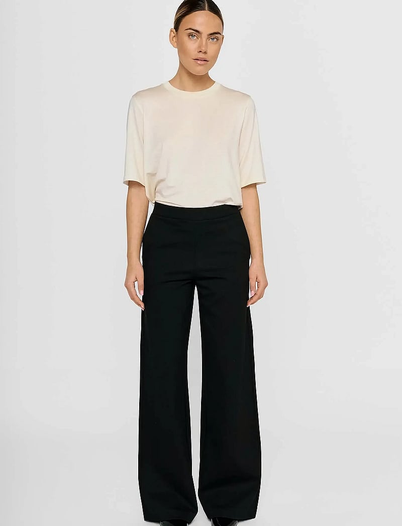 Residus - LEIA WIDE PANT - flare bukser - black - 5