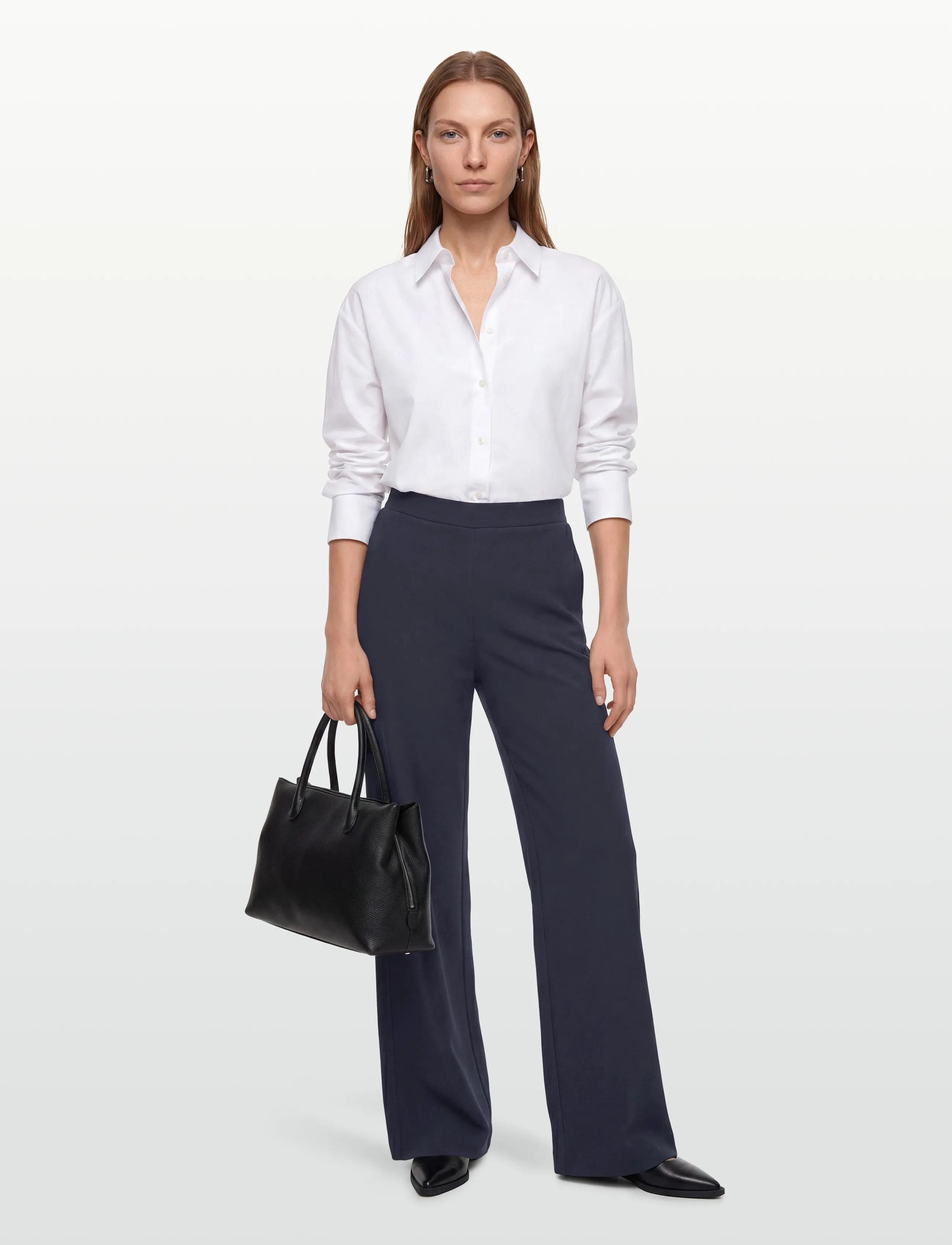 Residus Leia Wide Pant, Kvinder, Vide Bukser, Navy, Str: XS x 32