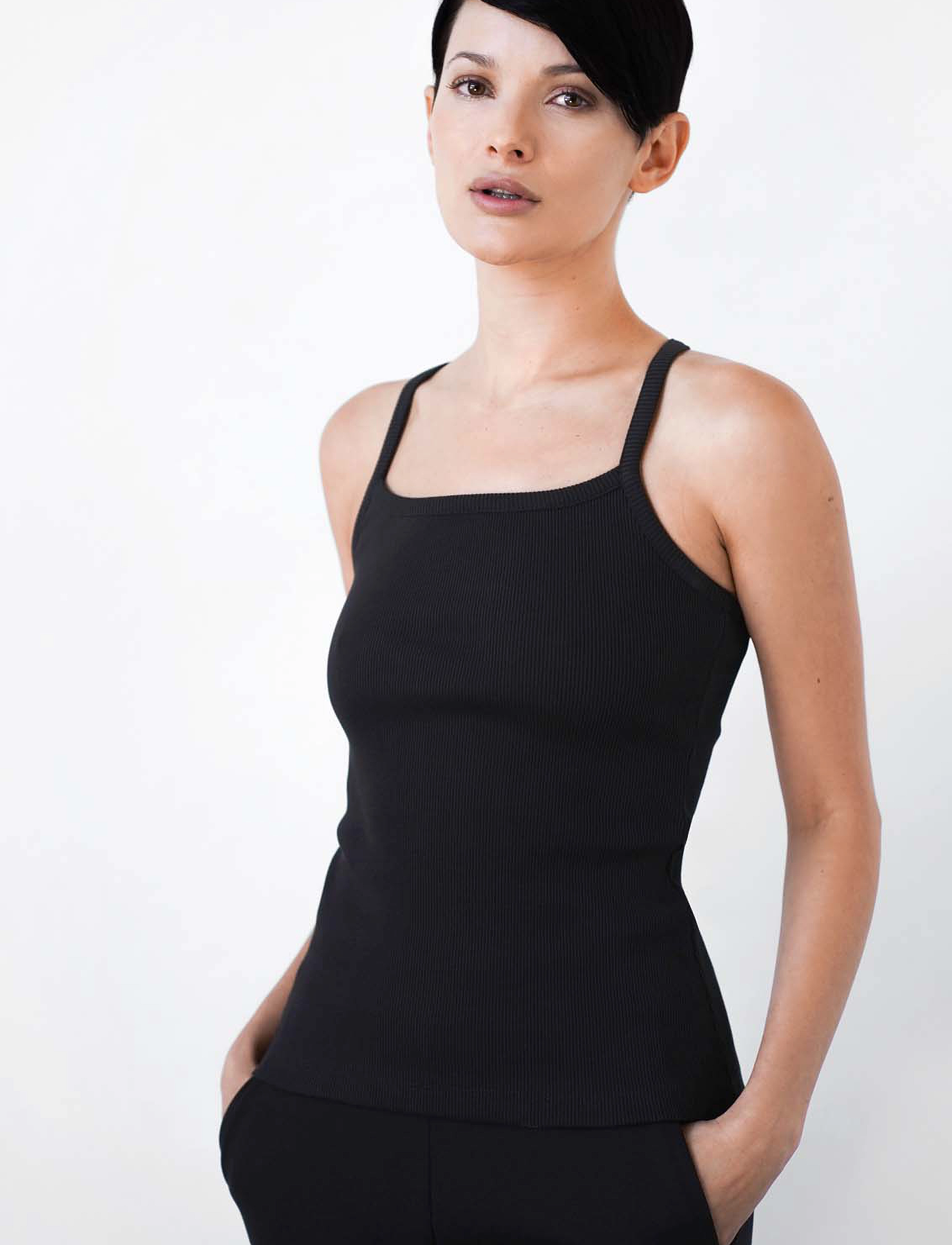 Residus WINNIE RIB SINGLET - Residus - BLACK / black