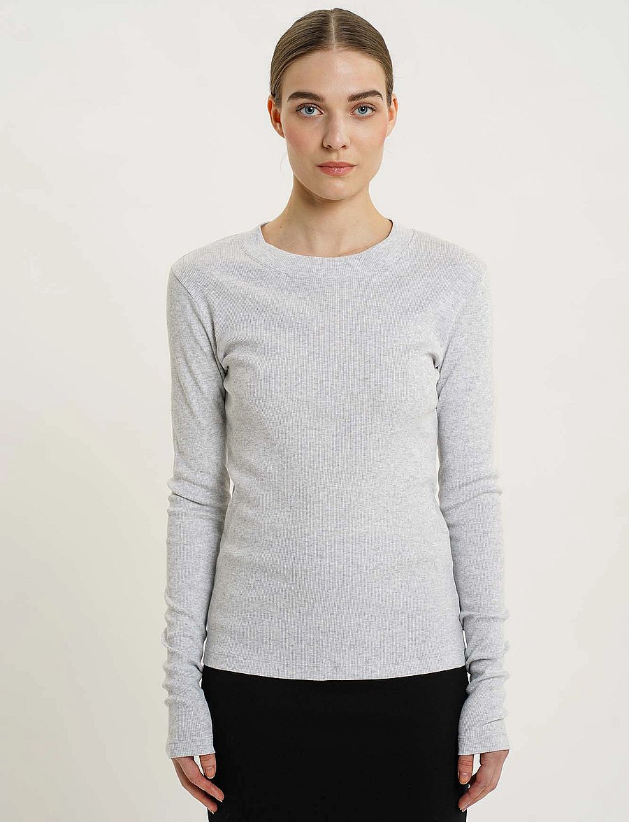 Residus - OTTAWA TOP - langärmlige tops - grey melange - 0