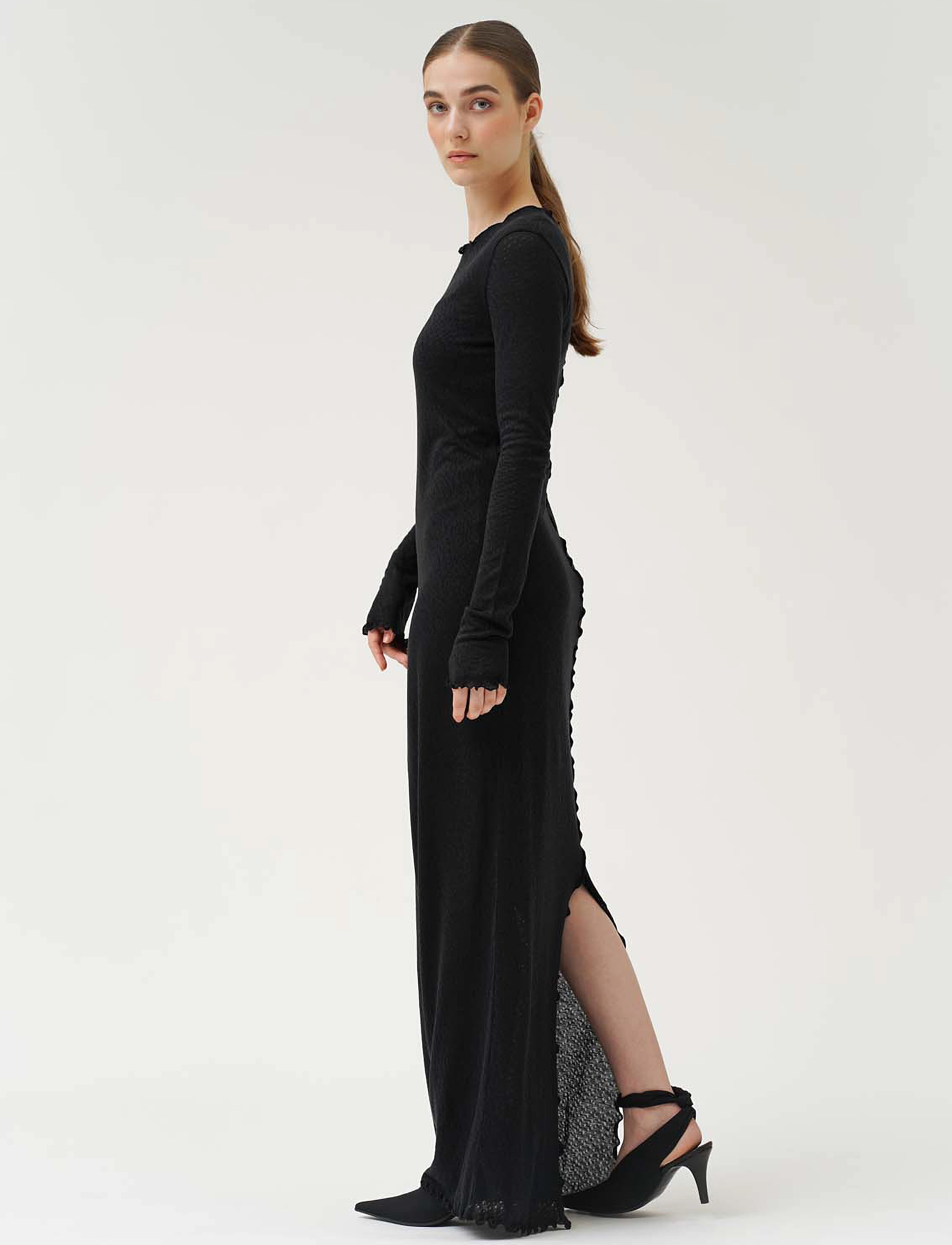 Residus - COLUMN DRESS - maxikjoler - black - 3