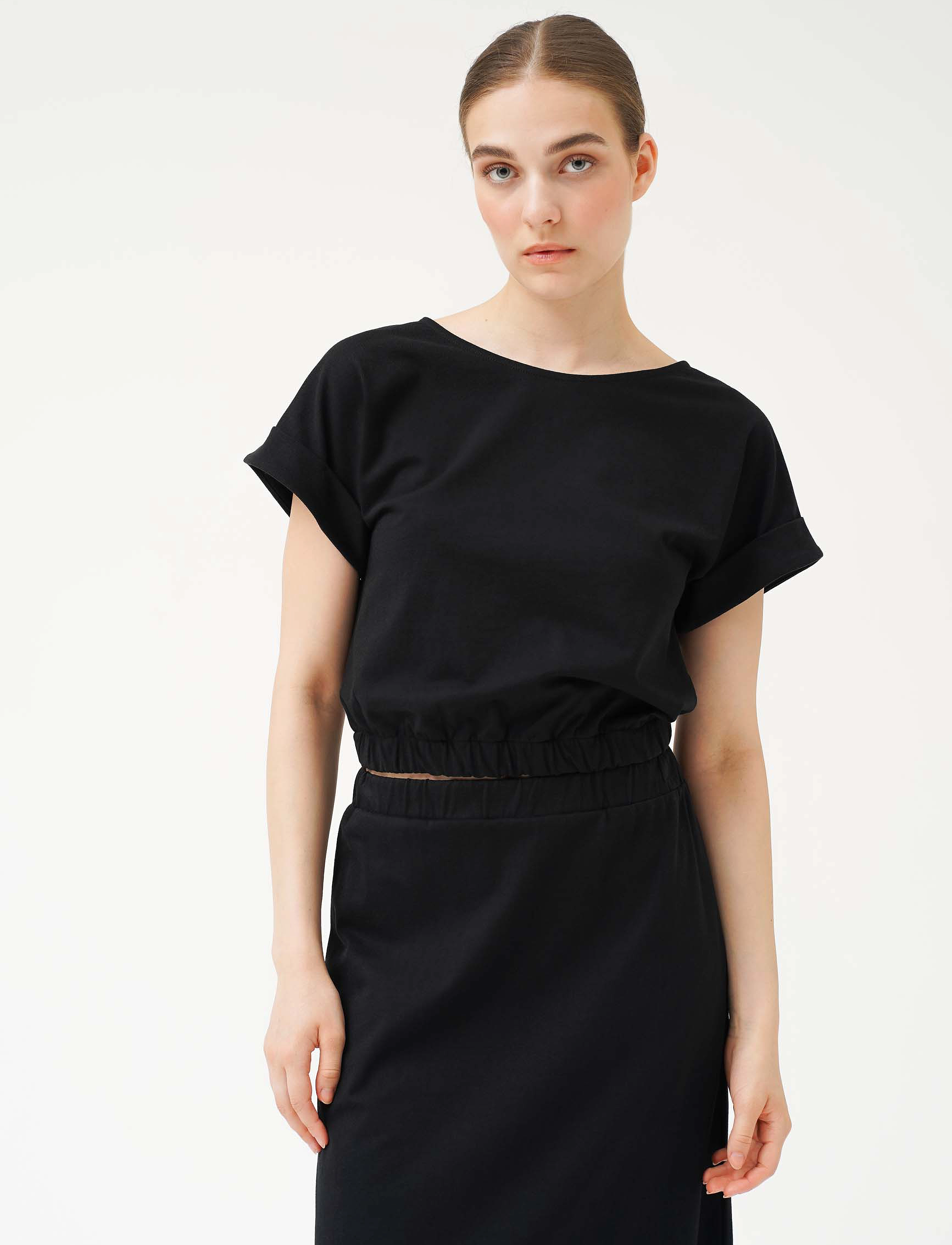 Residus Lily Top, Kvinder, Cropped Top, Sort, Str: L