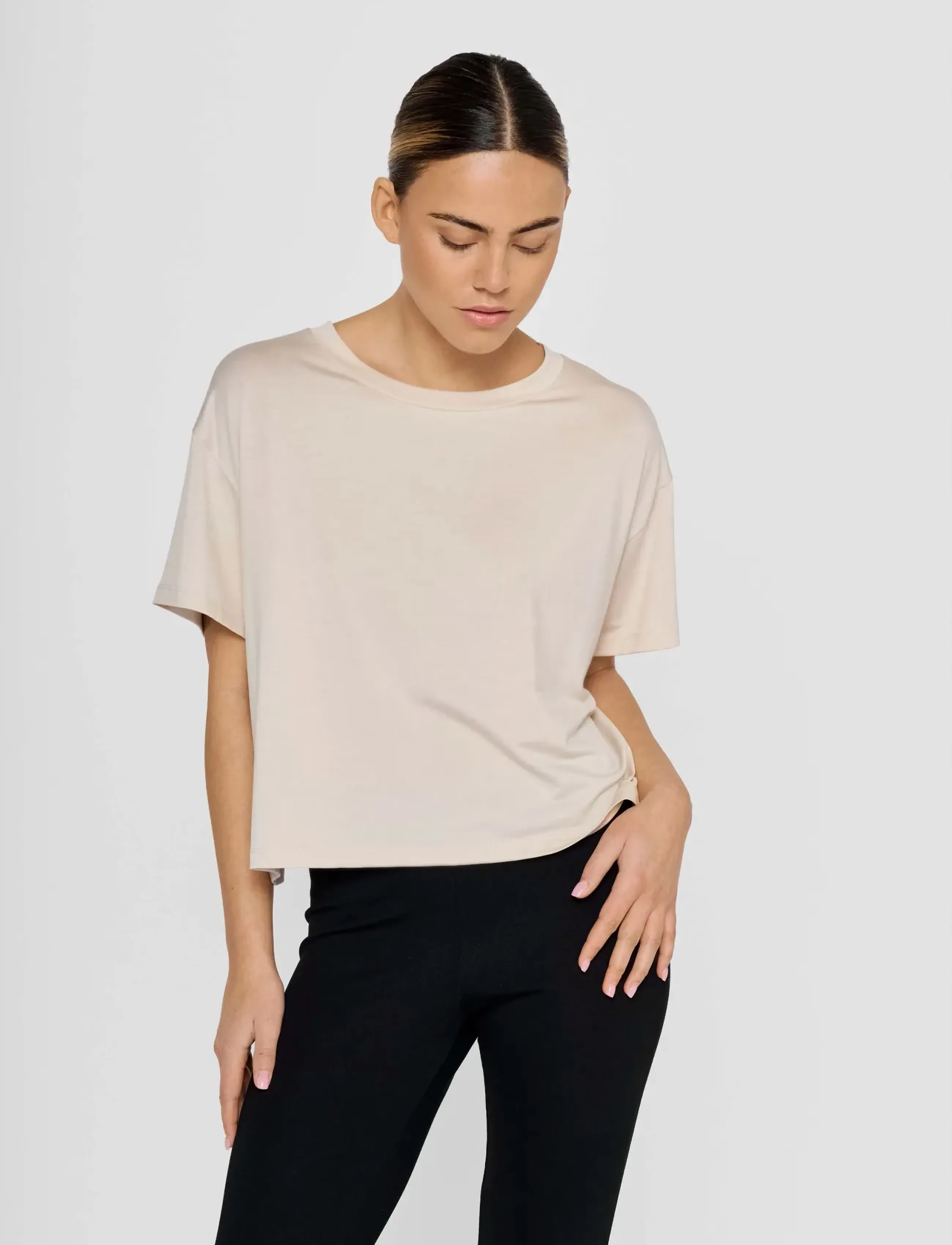 Residus GWYNET TEE - Residus - OYSTER / cream