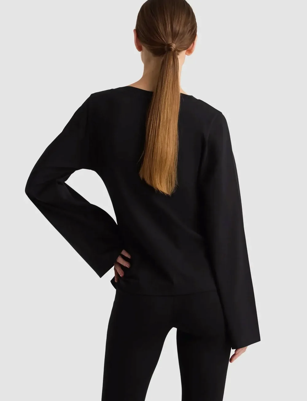 Residus - THELMA TOP - långärmade toppar - black - 3