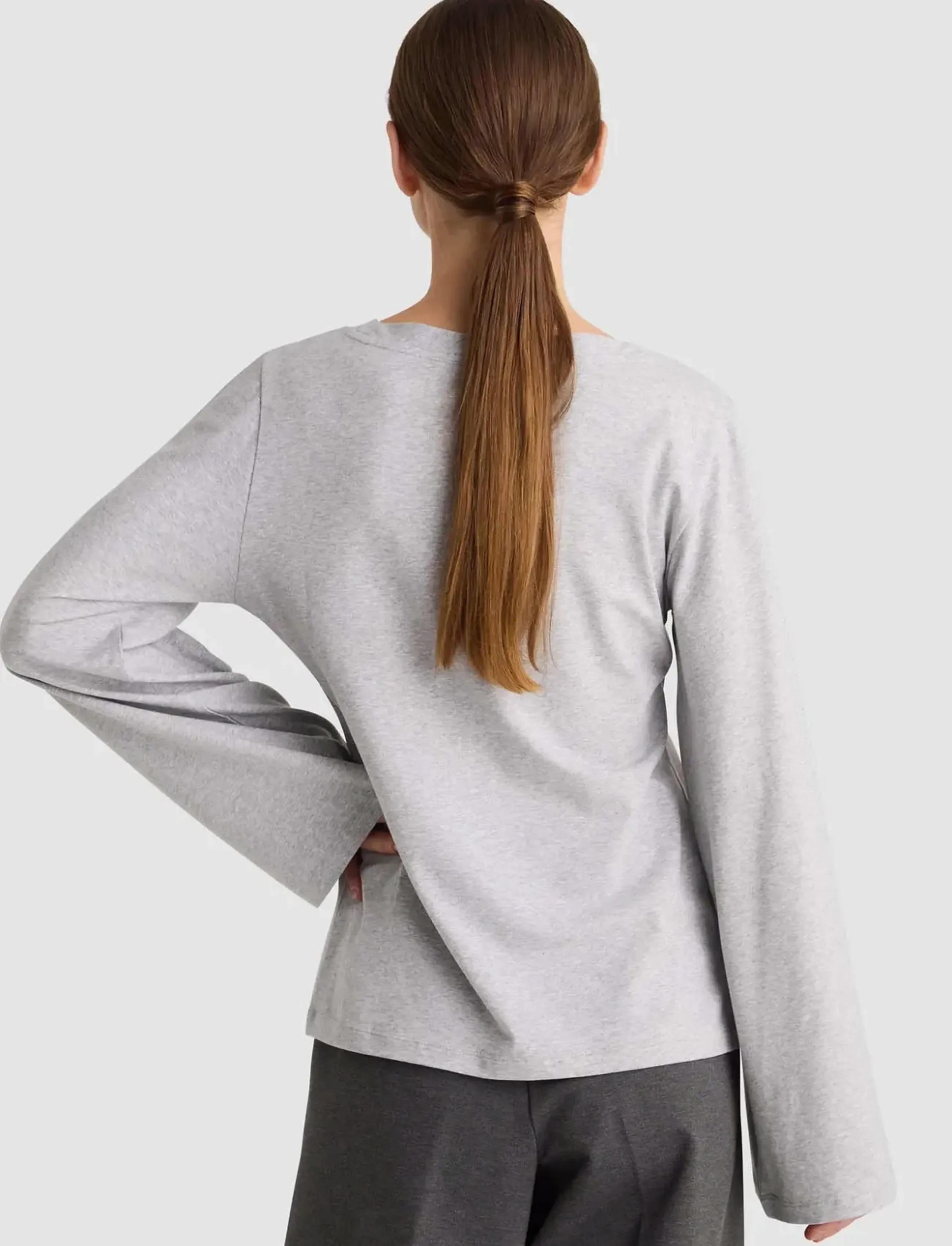 Residus - THELMA TOP - t-shirts & tops - grey melange - 3