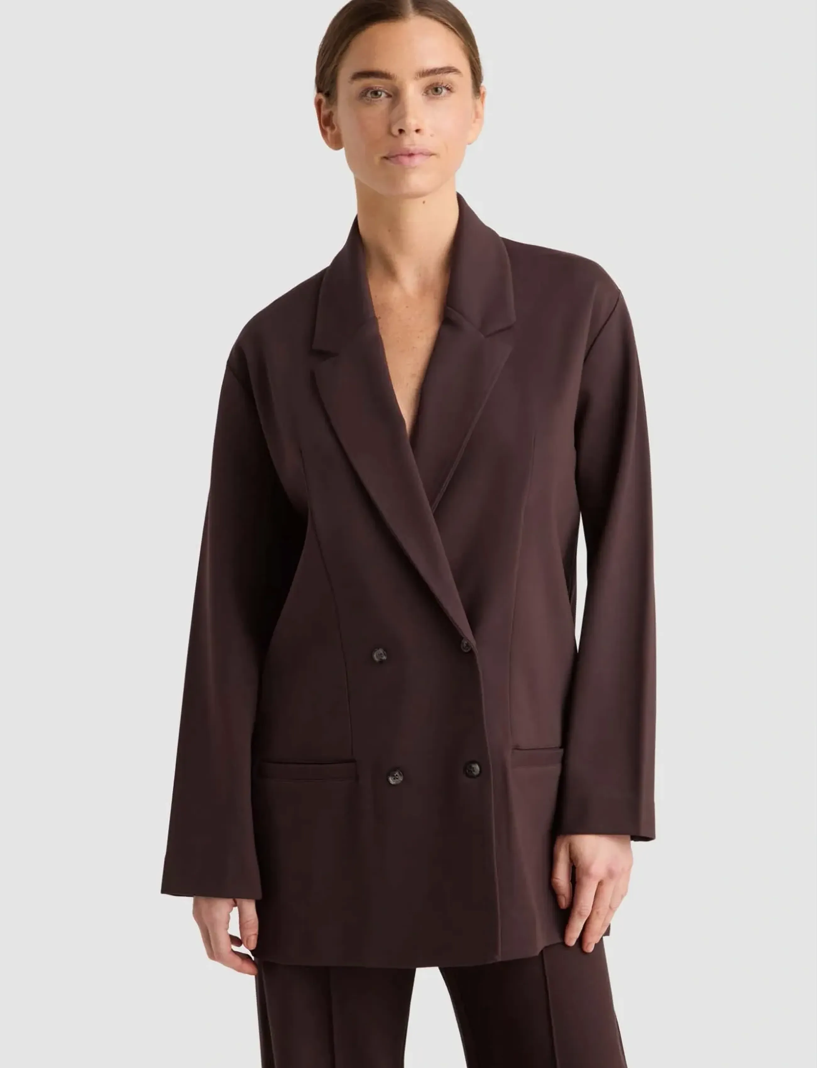 Residus Arda Blazer, M, Brown, Blazere > Enkeltradede Blazere, Dame
