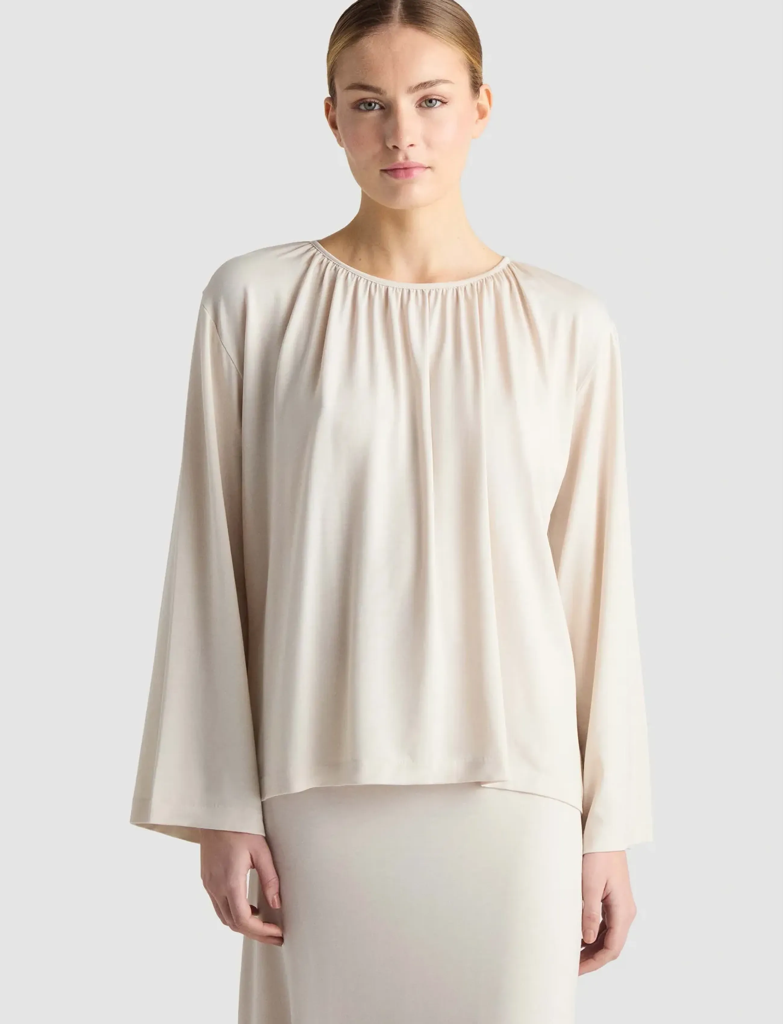 Residus CIRI TOP - Bluser & Skjorter - OYSTER / cream