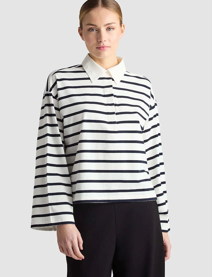 Residus - TOMMY POPOVER - poloshirts - midnight stripe - 0