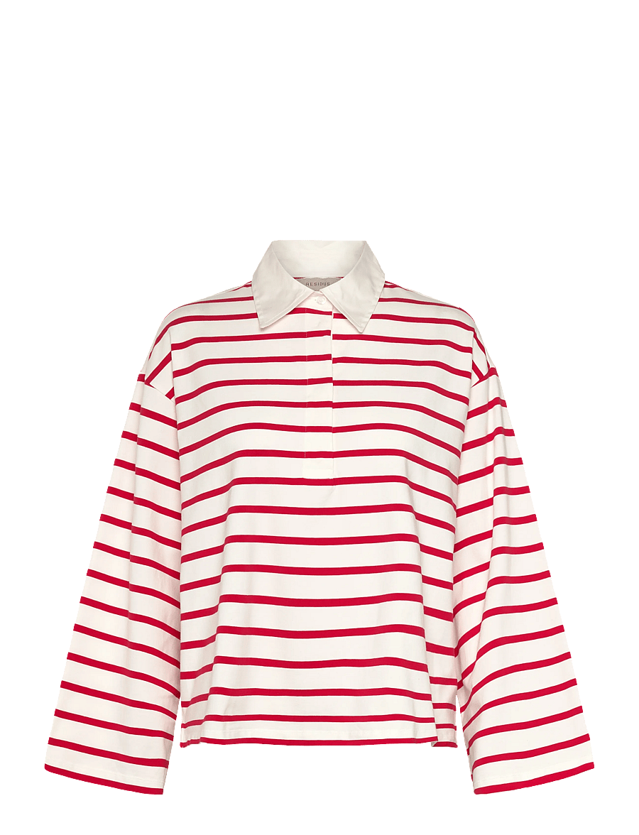 Residus - TOMMY POPOVER - poloshirts - raspberry stripe - 1
