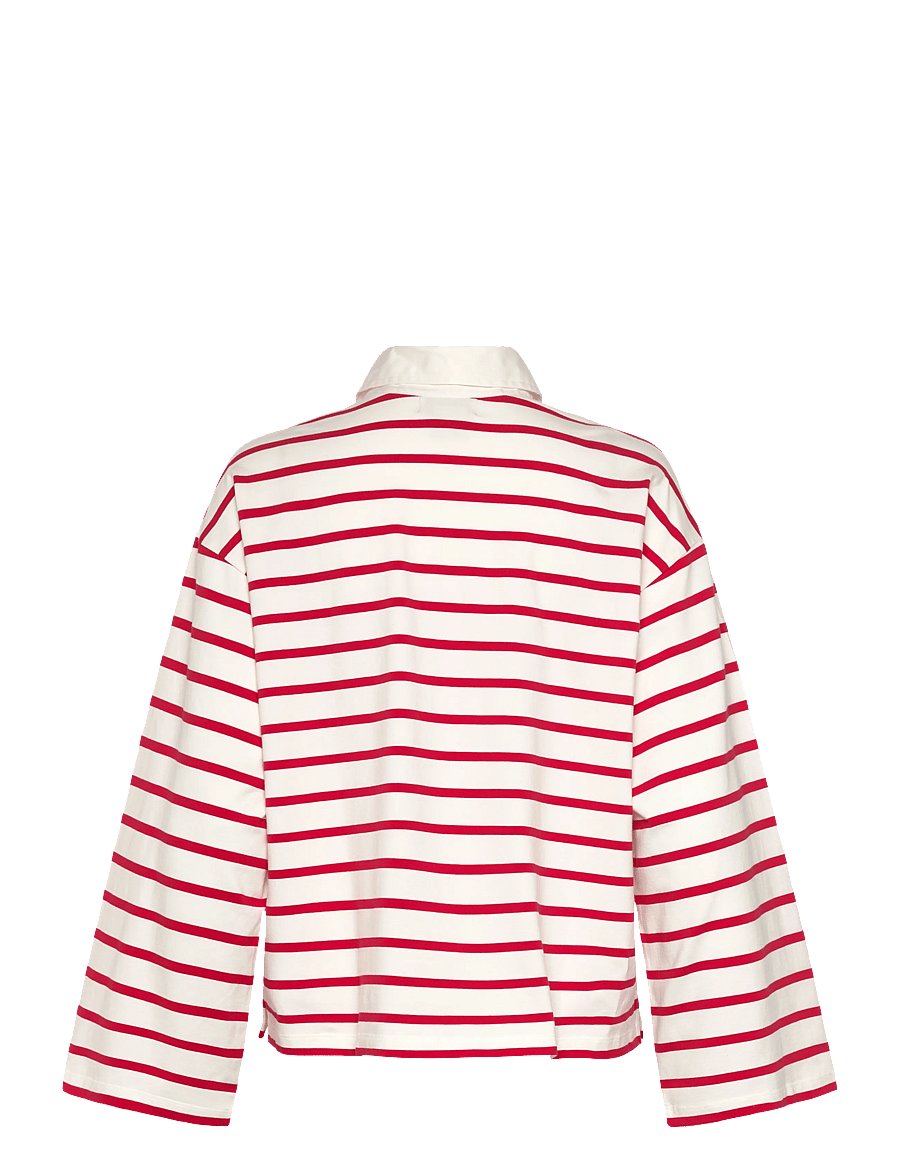 Residus - TOMMY POPOVER - poloshirts - raspberry stripe - 2