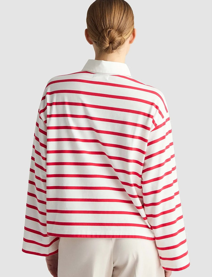 Residus - TOMMY POPOVER - poloshirts - raspberry stripe - 3