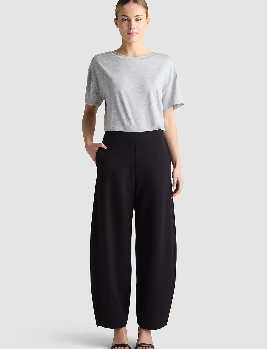 Residus - LYNDON PANTS - barrel püksid - black - 0