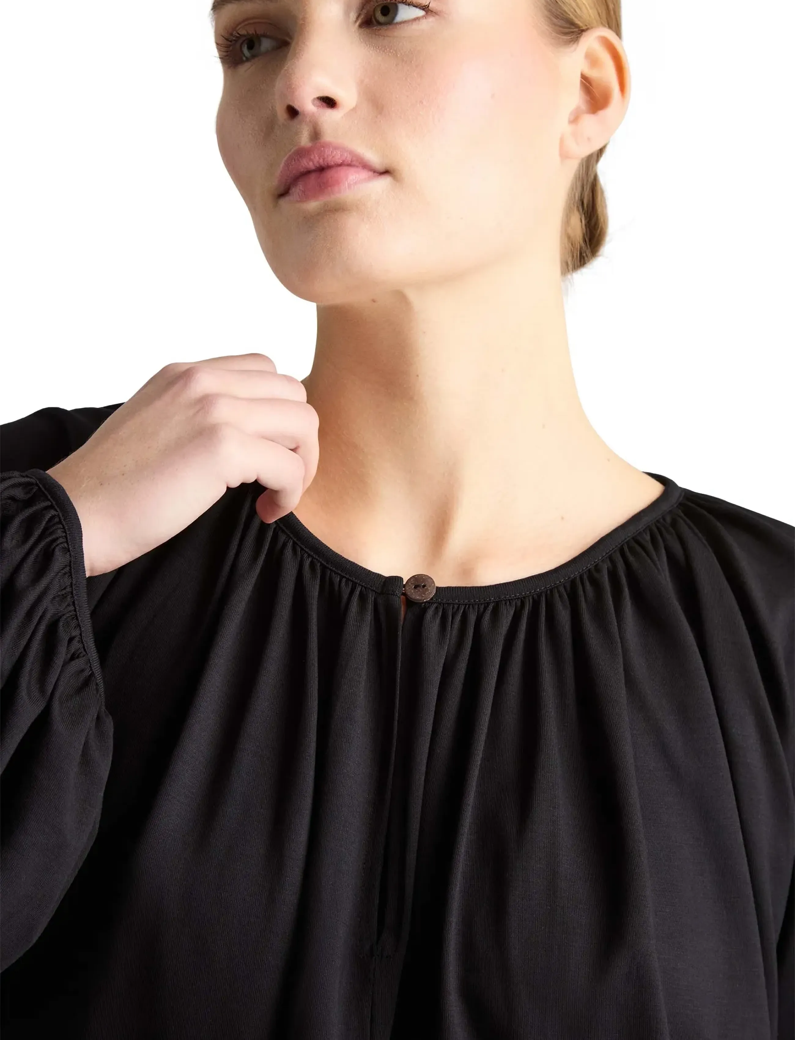 Residus - CHLOE TOP - långärmade blusar - black - 4