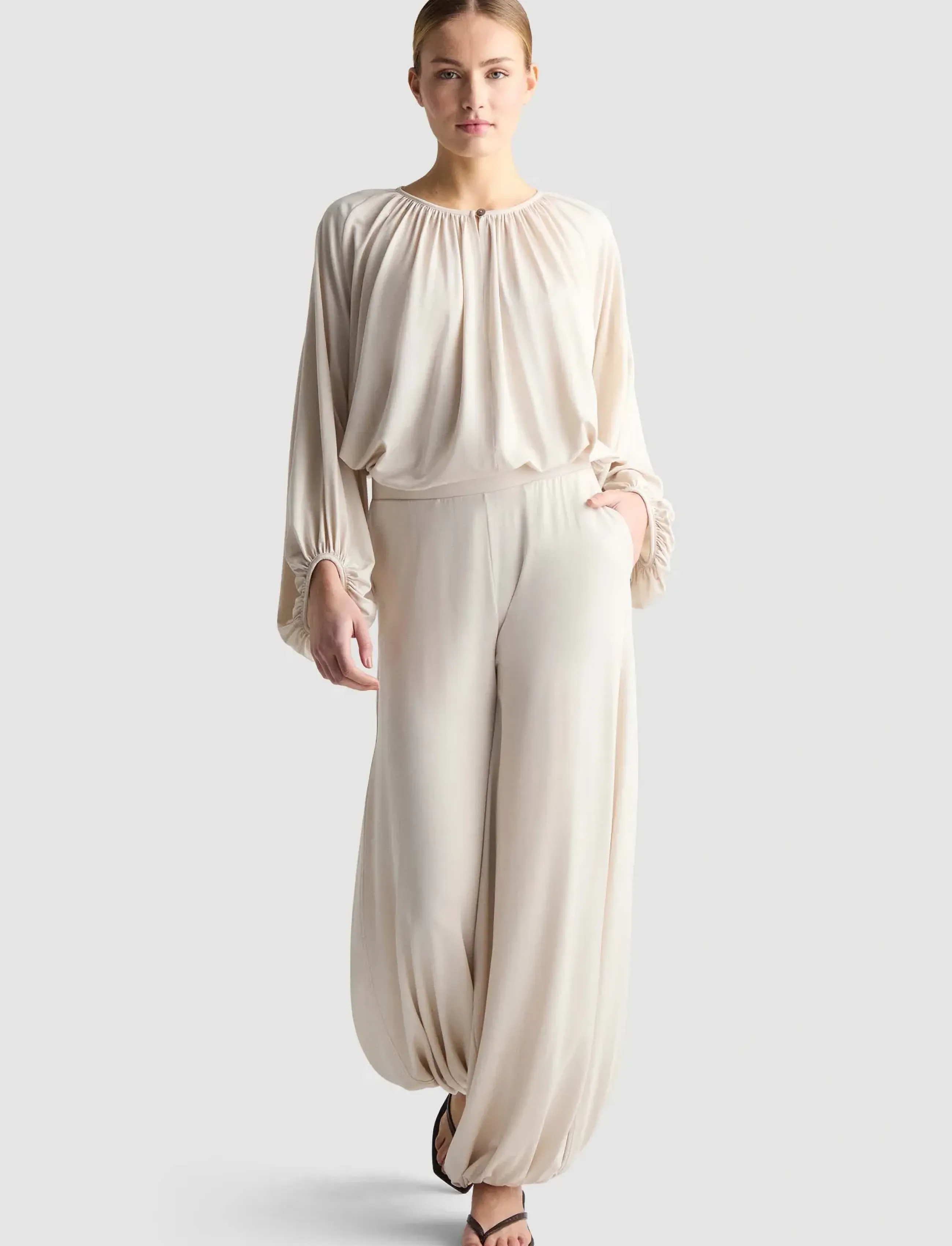 Residus - CARACAS PANTS - wijde broeken - oyster - 5