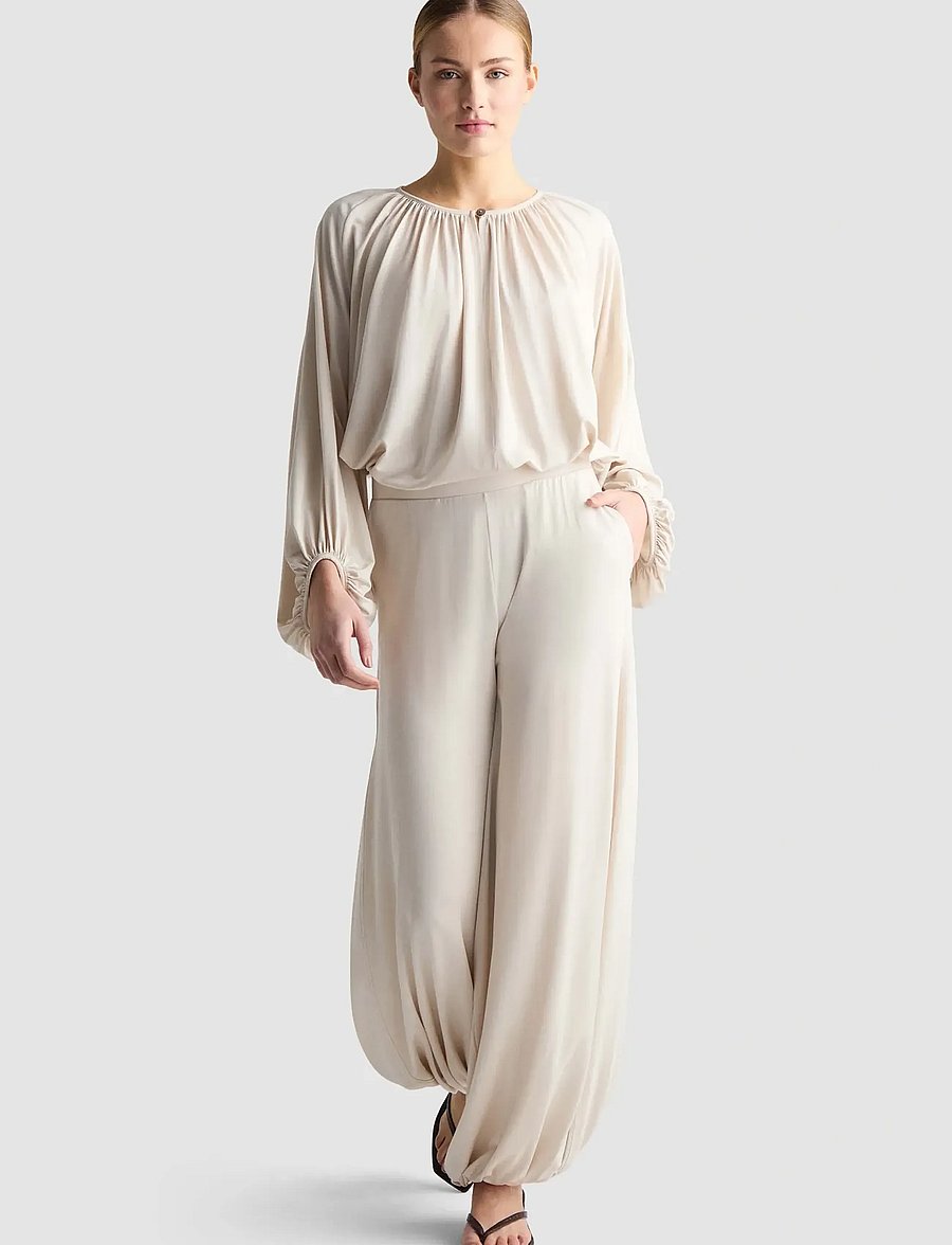 Residus - CARACAS PANTS - laia säärega püksid - oyster - 5