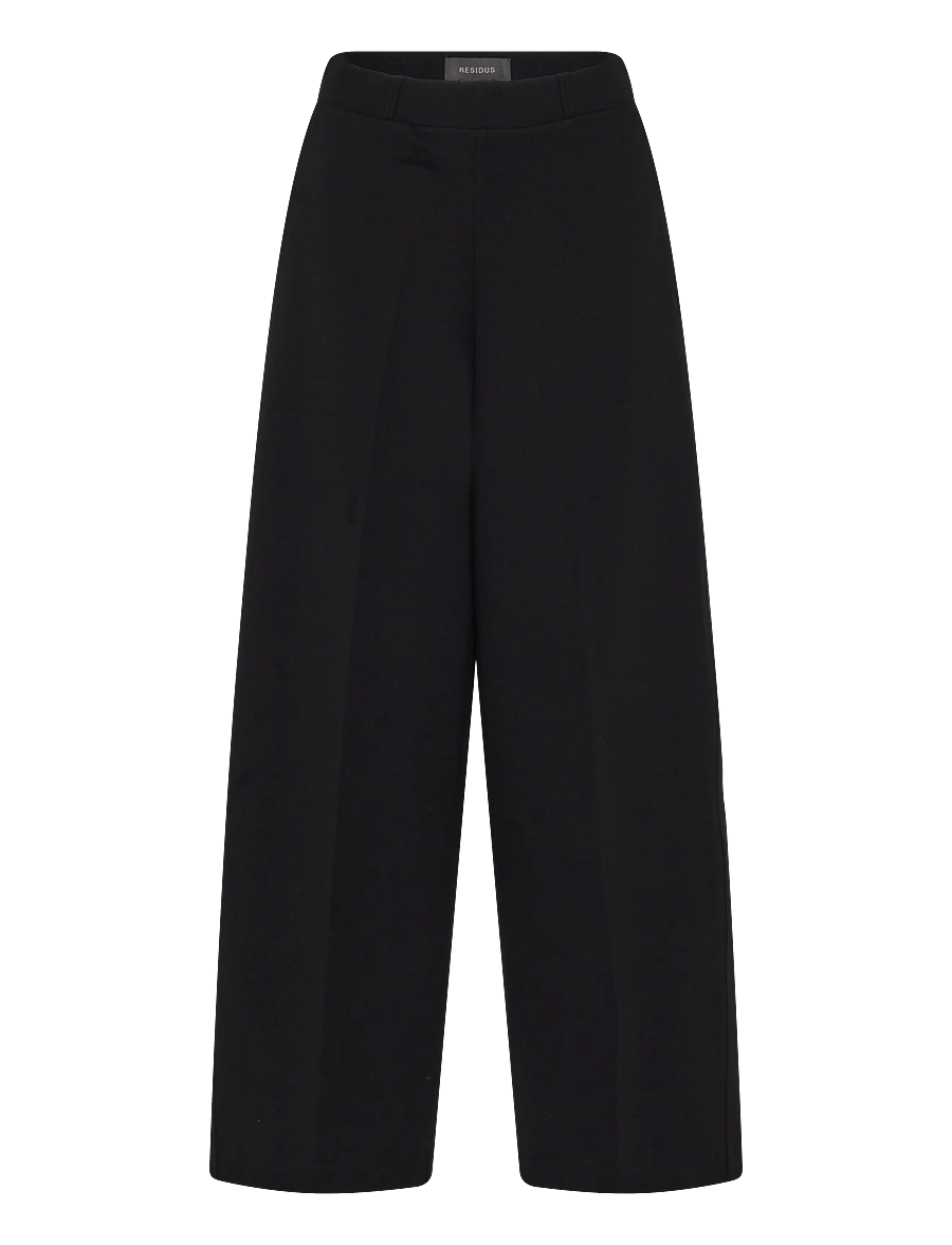 Residus - LESTER PANTS - hosen mit weitem bein - black - 0
