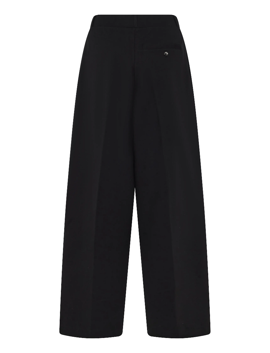 Residus - LESTER PANTS - hosen mit weitem bein - black - 1