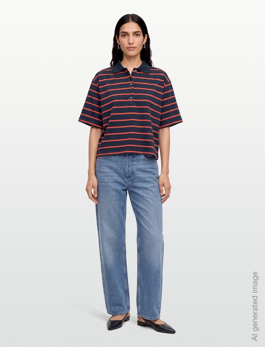 Residus - TAYLOR POPOVER - pikéer - navy stripe - 0