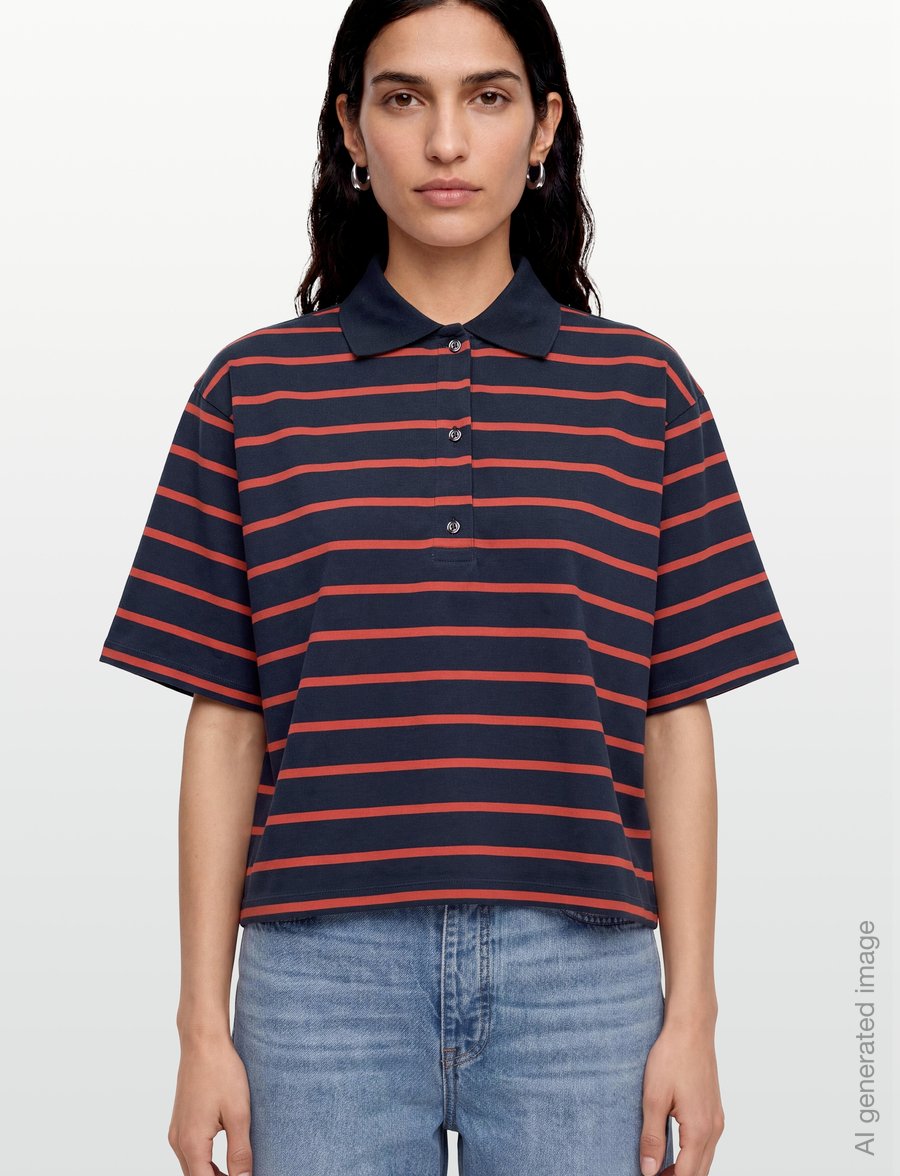 Residus - TAYLOR POPOVER - pikéer - navy stripe - 3
