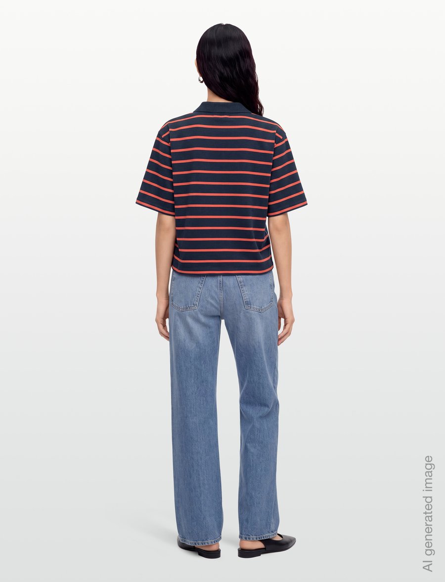 Residus - TAYLOR POPOVER - pikéer - navy stripe - 4