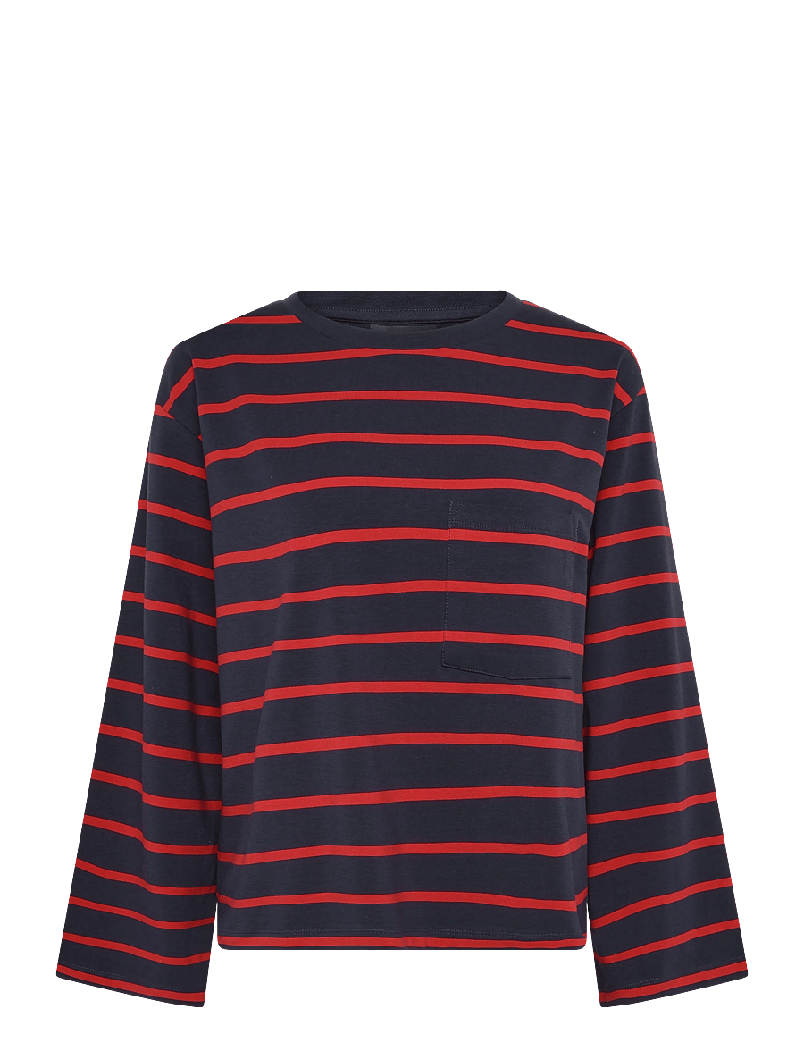 Residus - THIR TOP - langærmede toppe - navy stripe - 0