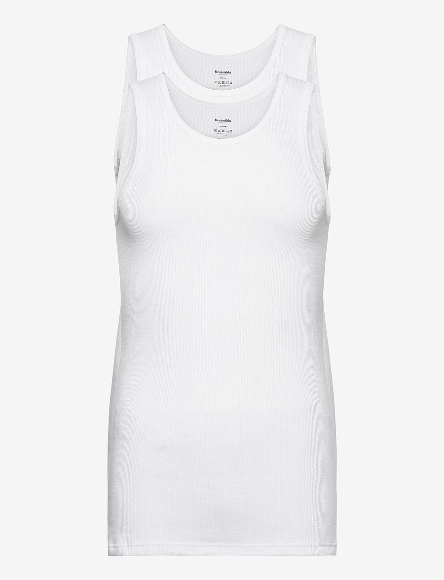 Resteröds - ORIGINALribtank2-pack GOTS - tanktops - vit - 0