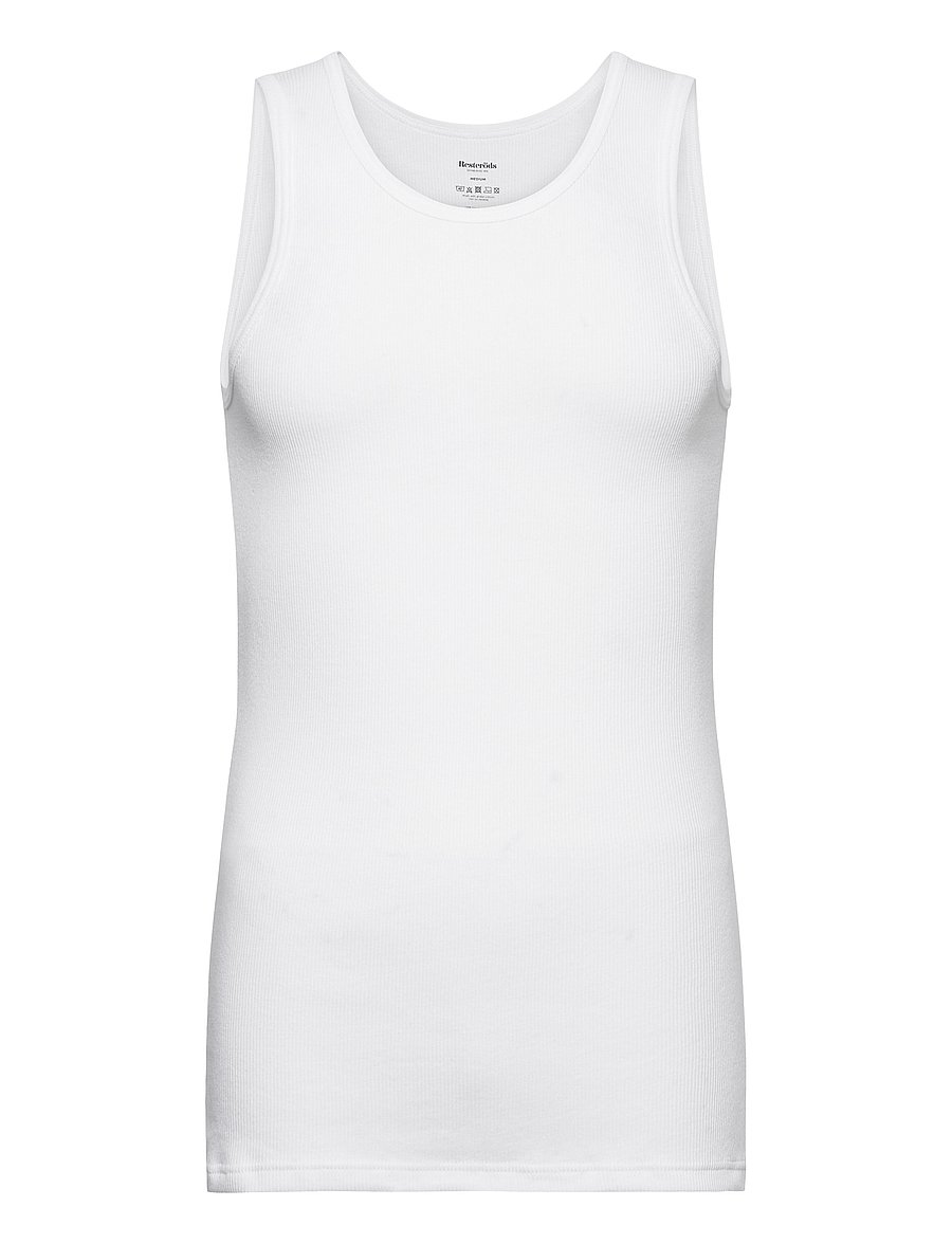 Resteröds - ORIGINALribtank2-pack GOTS - mouwloze t-shirts - vit - 1