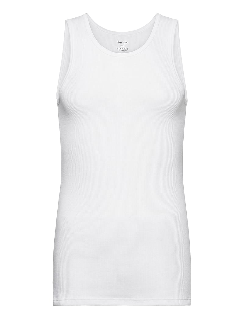 Resteröds - ORIGINALribtank2-pack GOTS - tank tops - vit - 1