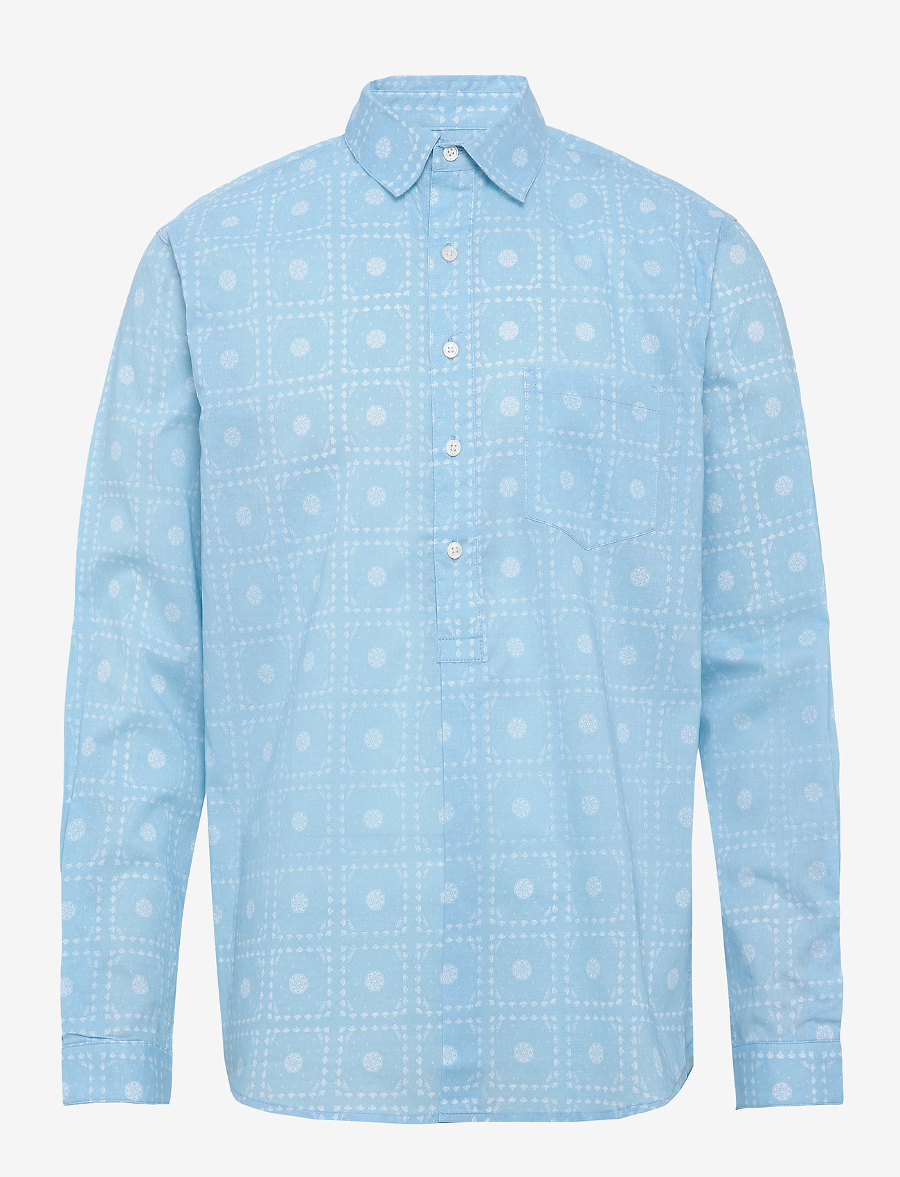 Resteröds - Pop over shirt, paisley - business shirts - blue - 0