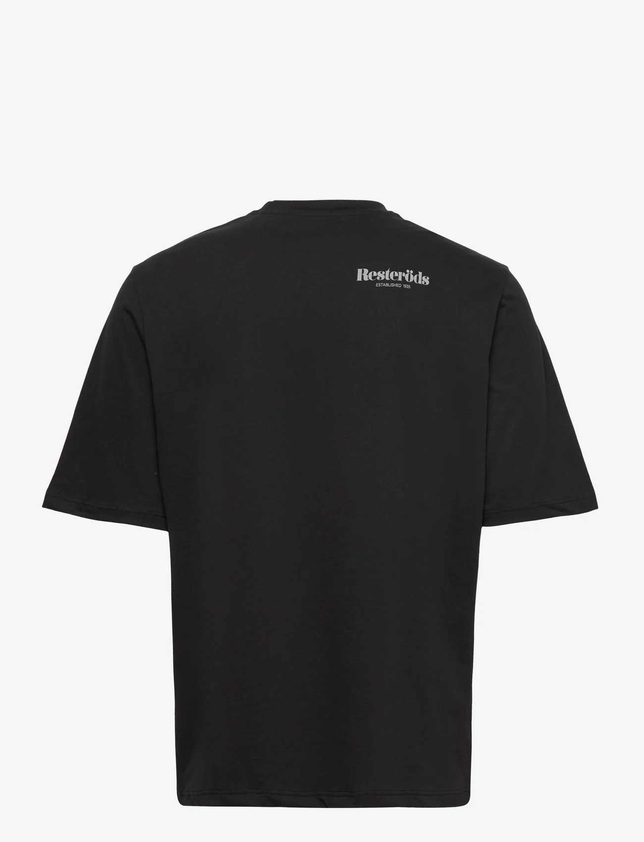 Resteröds - Logo Mid Sleeve Tee GOTS - t-shirts - svart - 1