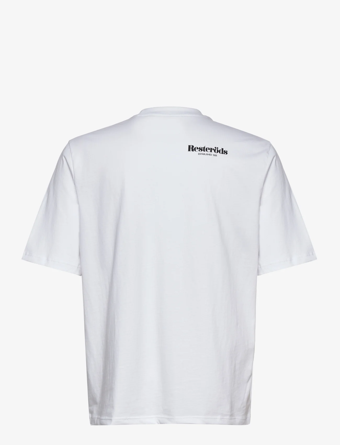 Resteröds - Logo Mid Sleeve Tee GOTS - t-shirts - vit - 1