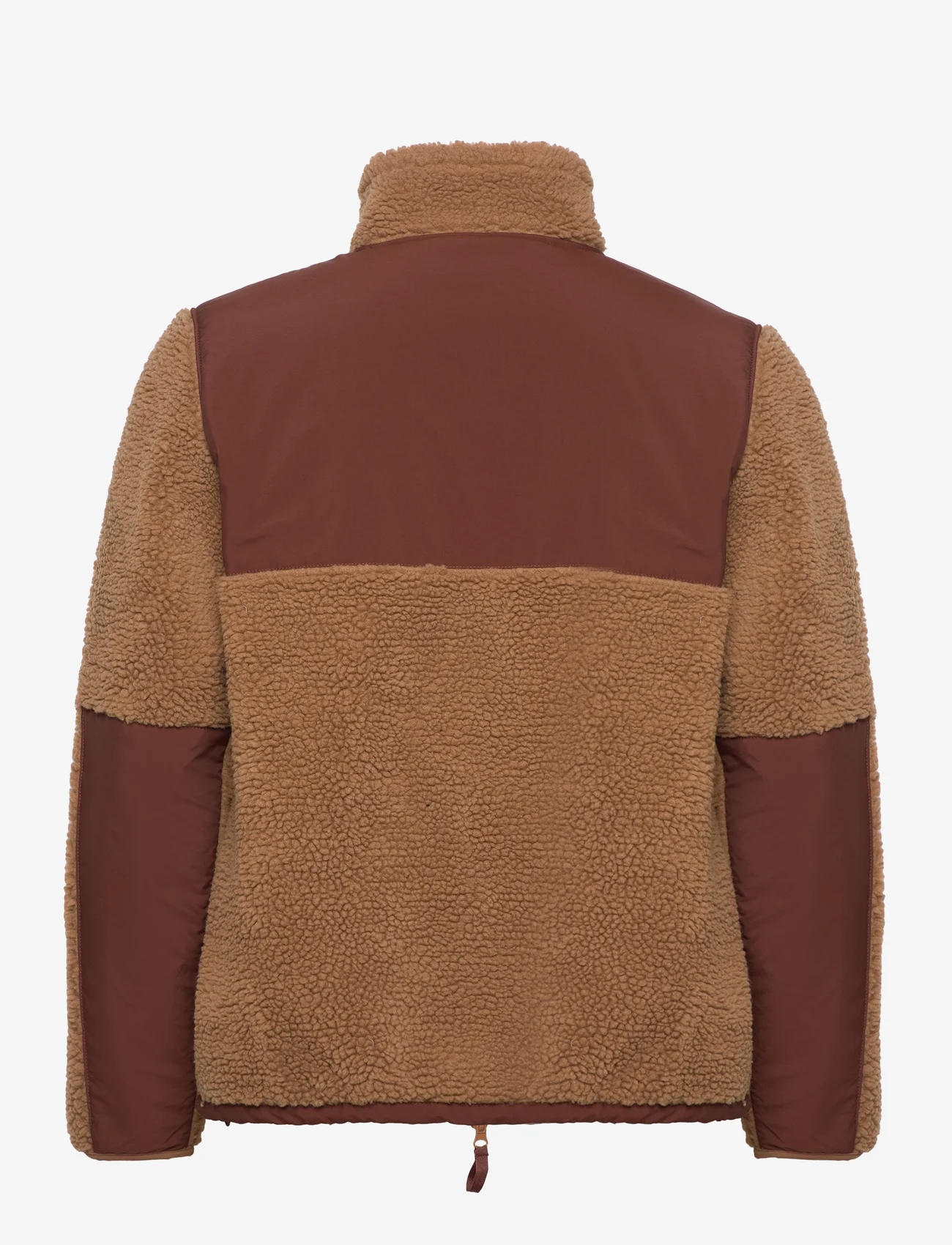 Resteröds - Panel Zip Fleece - sweatshirts - brun - 1