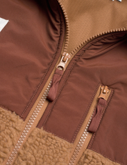 Resteröds - Panel Zip Fleece - sporta džemperi - brun - 7